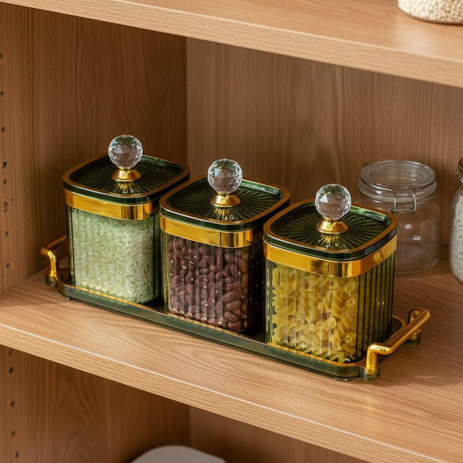 Food Storage Plastic Containers With Lids - Decorative Snack Container Set Airtight Closure