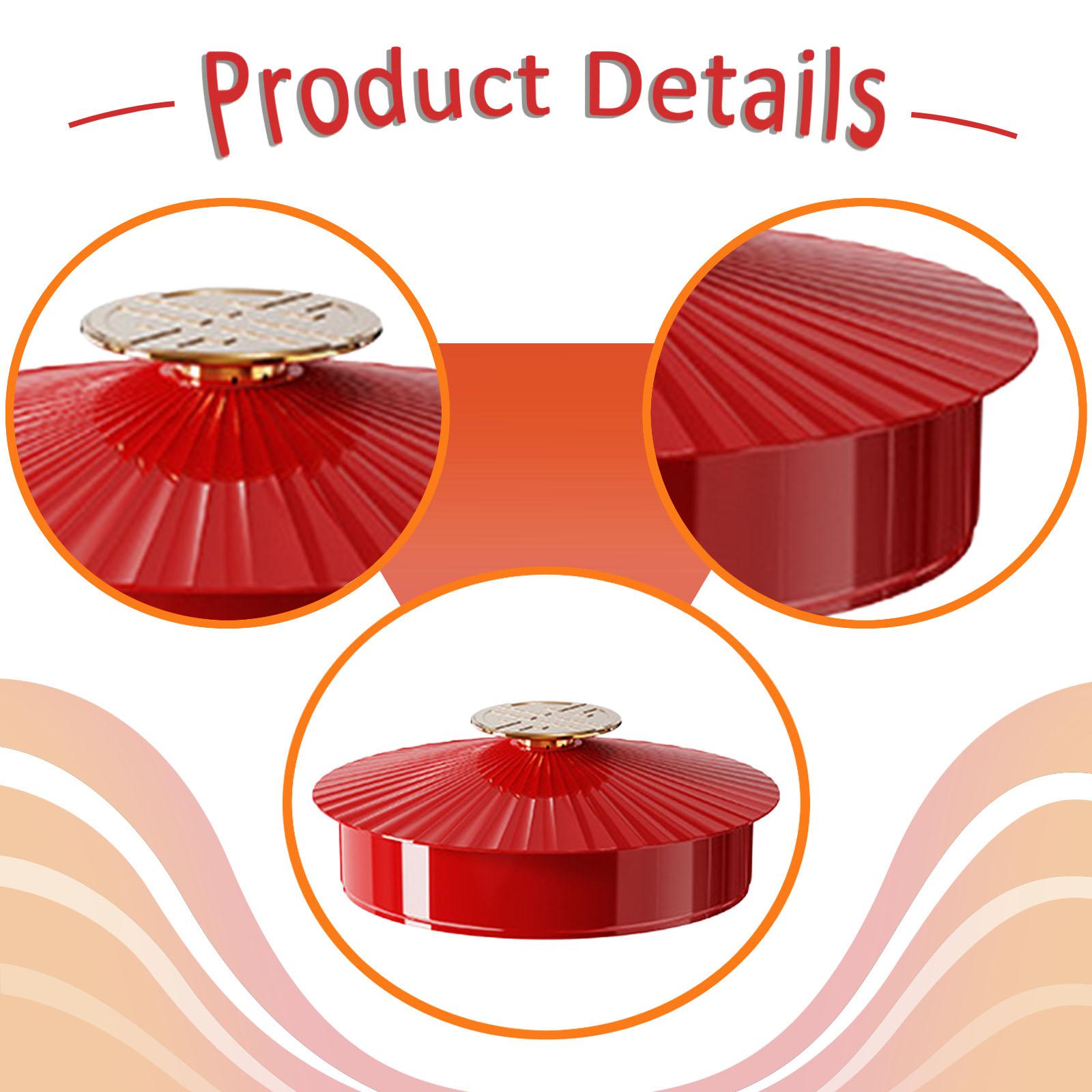 Food Storage With Dividers - Decorative Round Split Tray with Lid