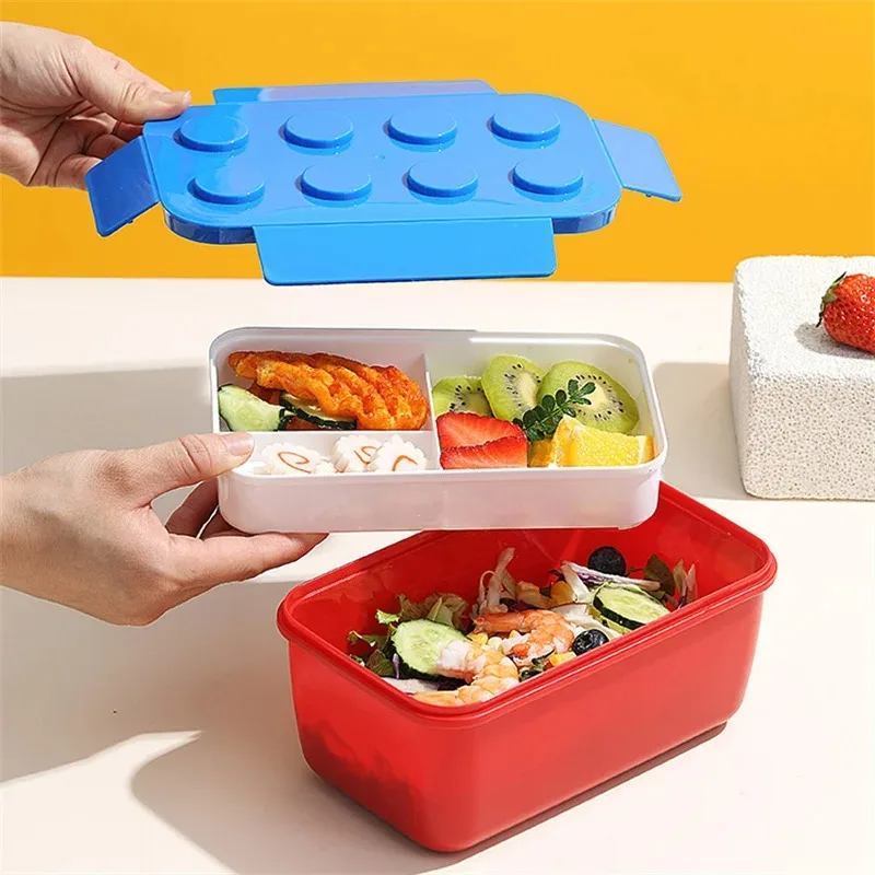 Lunch Box DIY Building Block P - Food Storage Building ulasan dan harga