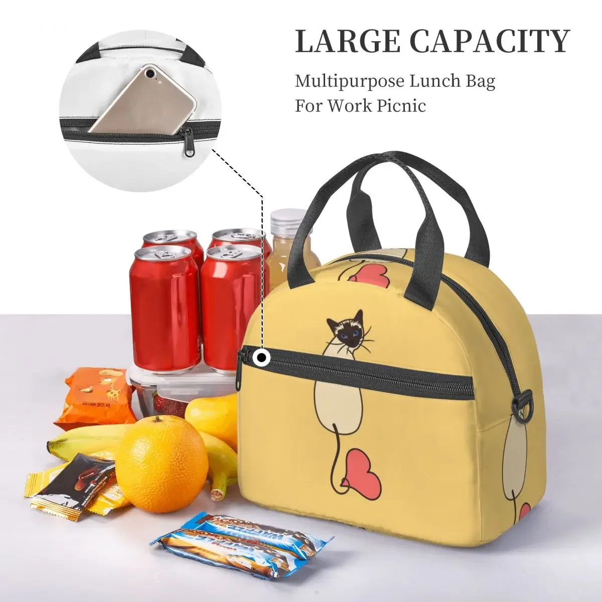 Love Siamese Cat-Yellow Insula - Food Storage Yellow ulasan dan harga
