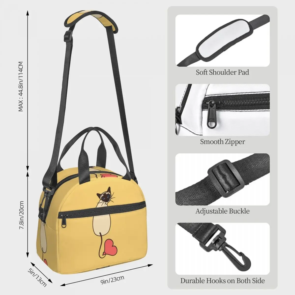 Love Siamese Cat-Yellow Insula - Food Storage Yellow ulasan dan harga