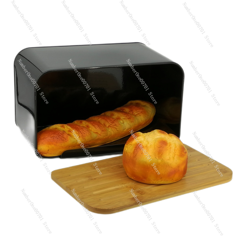 Kitchen Bread Box with Bamboo  - Food Storage Box Stainless Steel ulasan dan harga