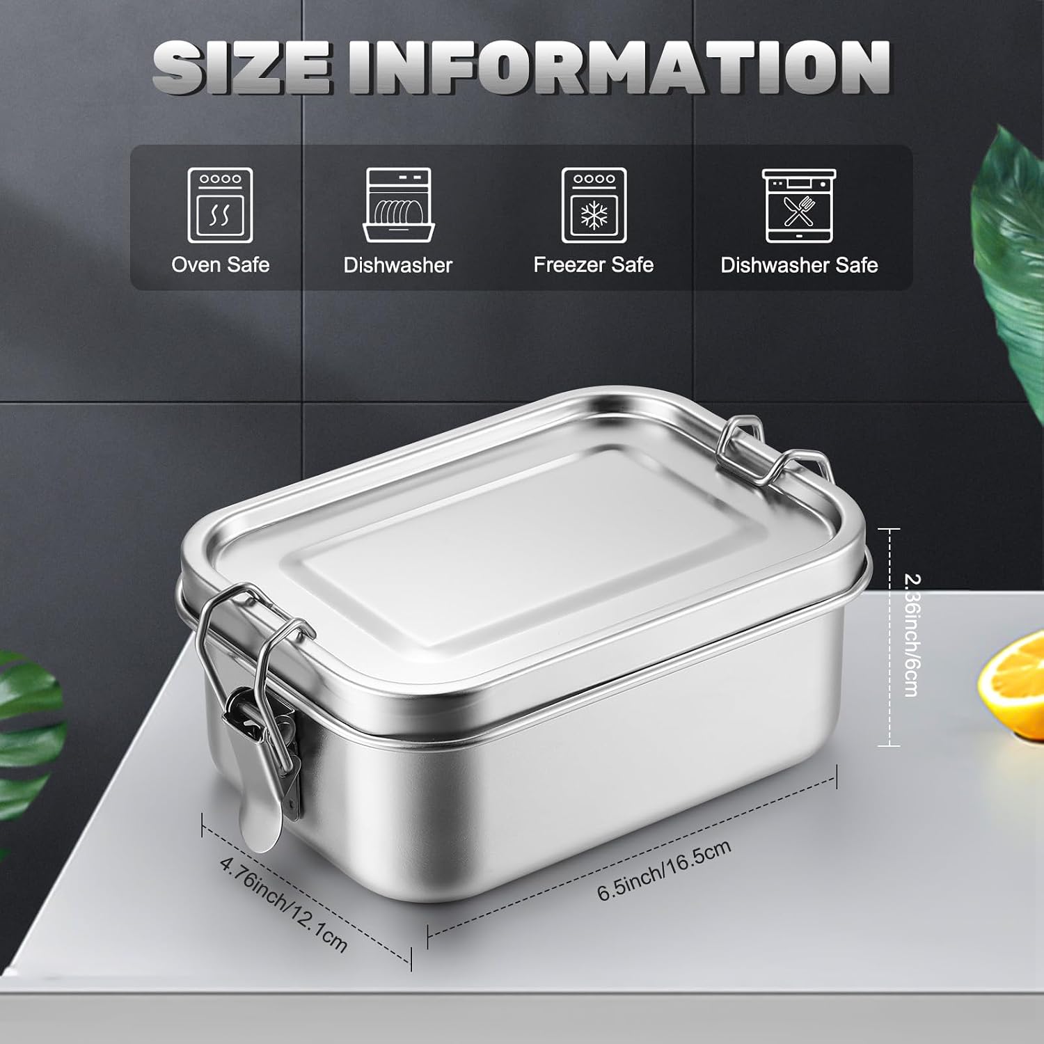 Stainless Steel Food Storage C - Food Storage With Dividers ulasan dan harga