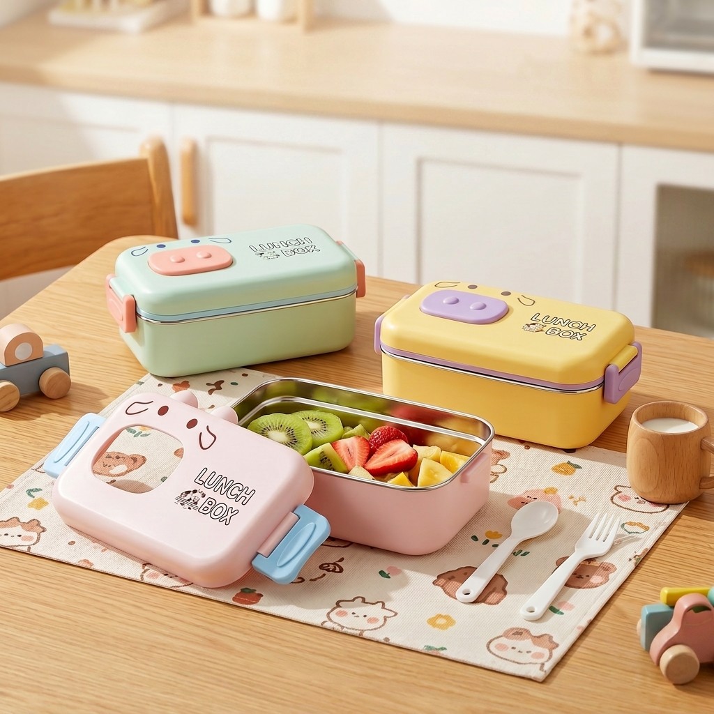 304 Stainless Steel Bento Box  - Food Storage With Dividers ulasan dan harga