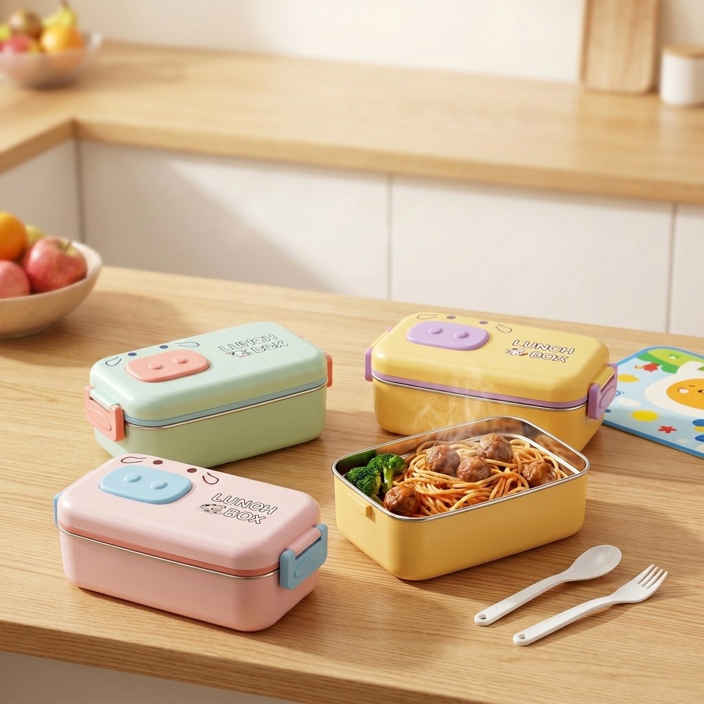 304 Stainless Steel Bento Box  - Food Storage With Dividers ulasan dan harga