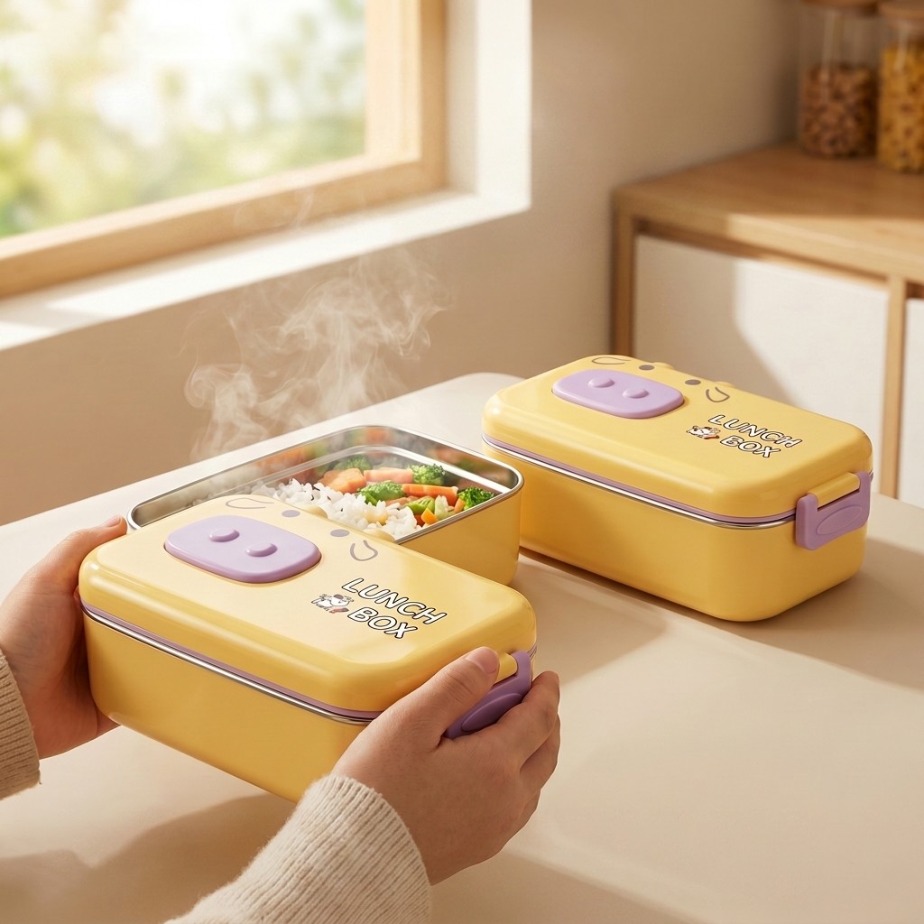 304 Stainless Steel Bento Box  - Food Storage With Dividers ulasan dan harga