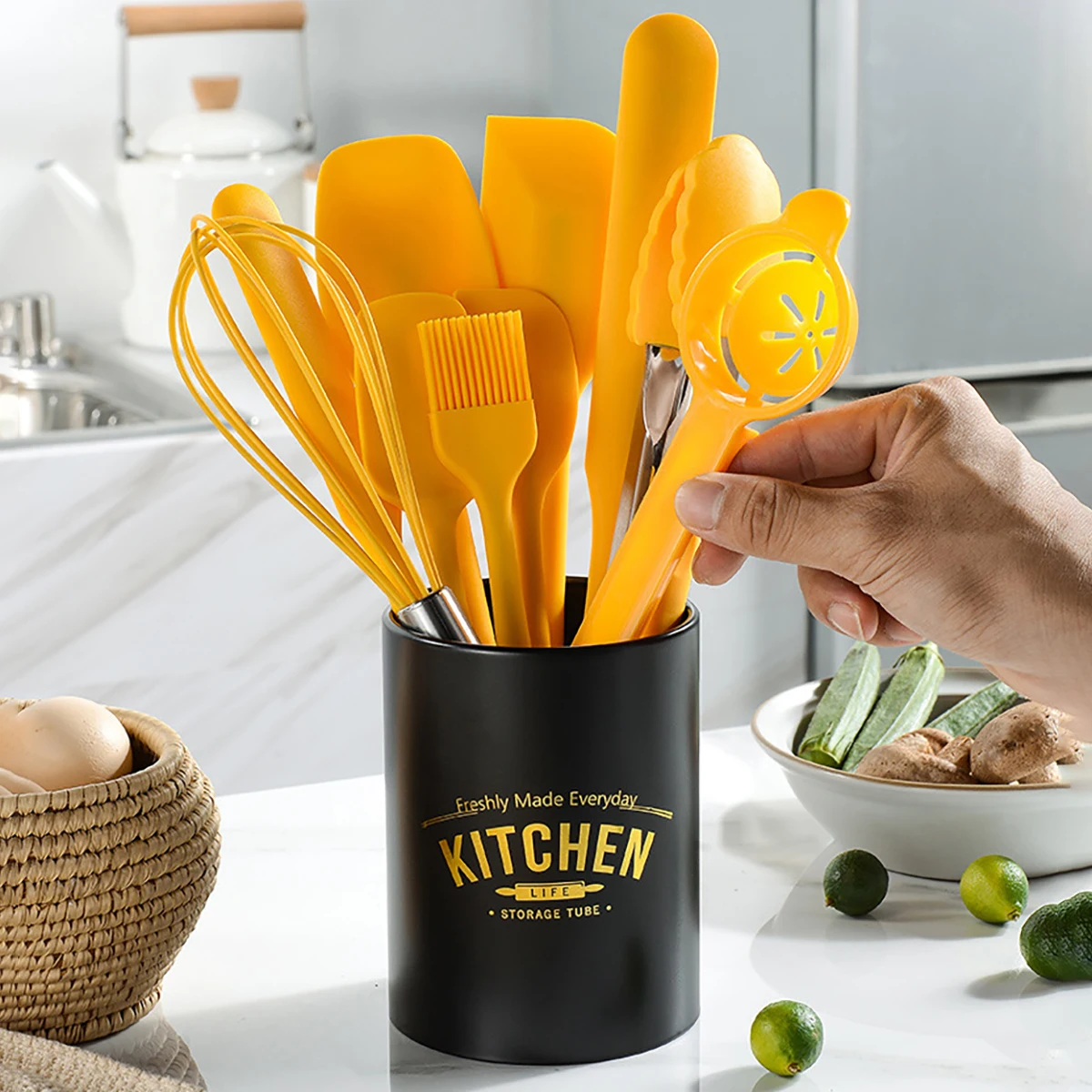 10pcs Yellow Kitchenware Set S - Food Storage Yellow ulasan dan harga