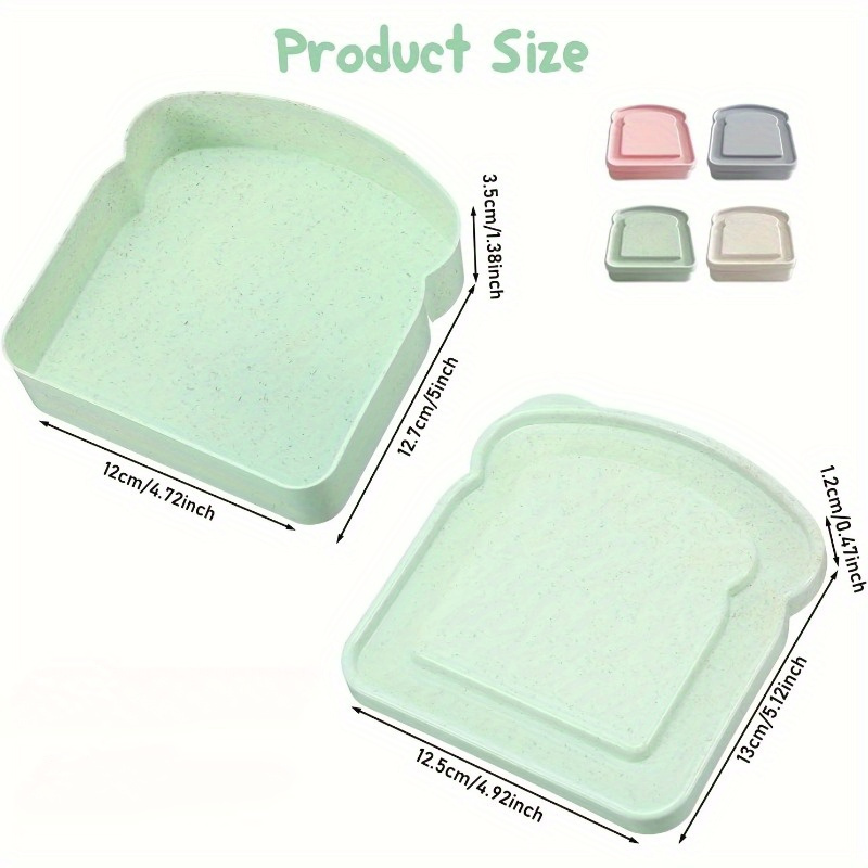 1pc Bento Boxes, Sandwich Cont - Food Storage Plastic Containers With Lids ulasan dan harga