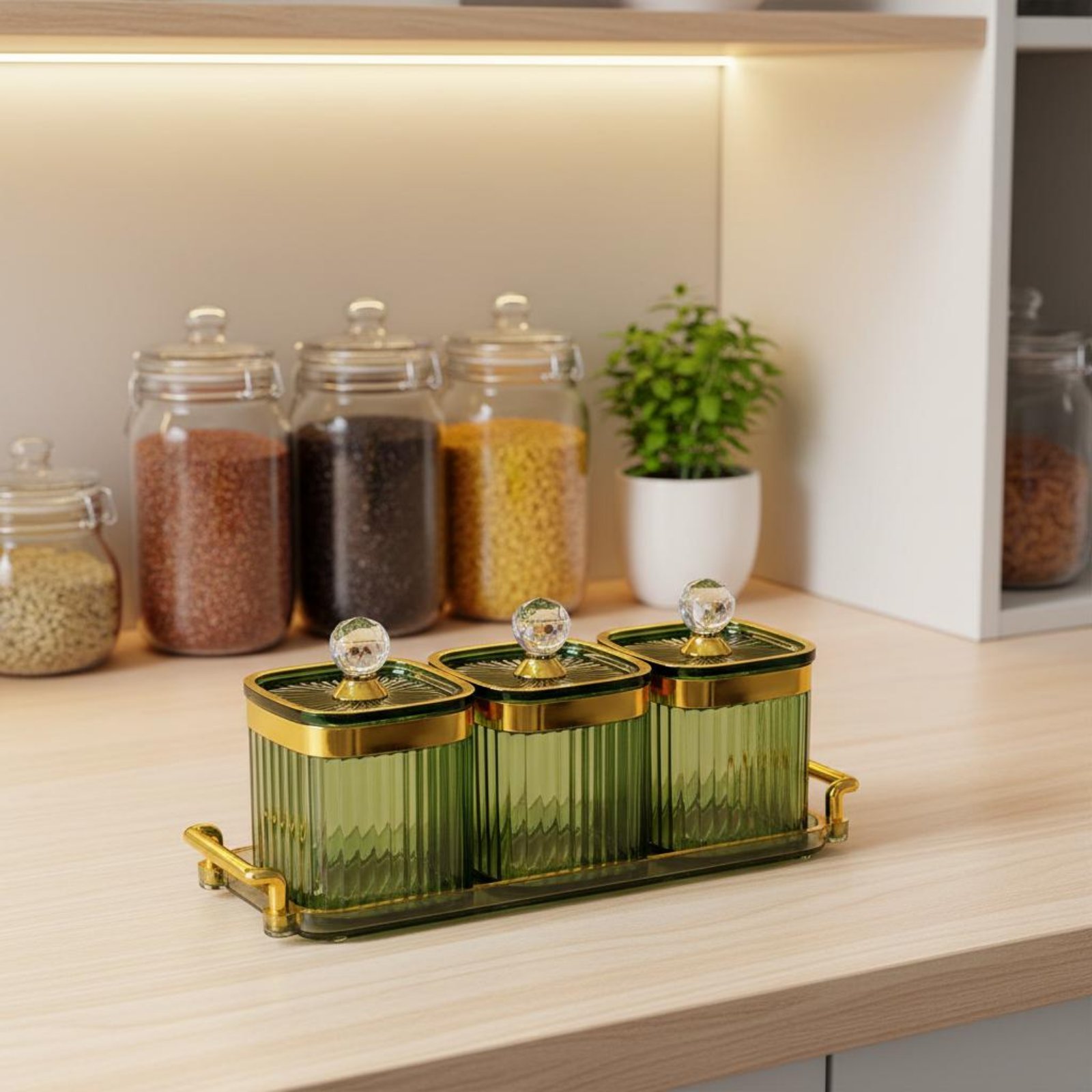 Decorative Snack Container Set - Food Storage Plastic Containers With Lids ulasan dan harga