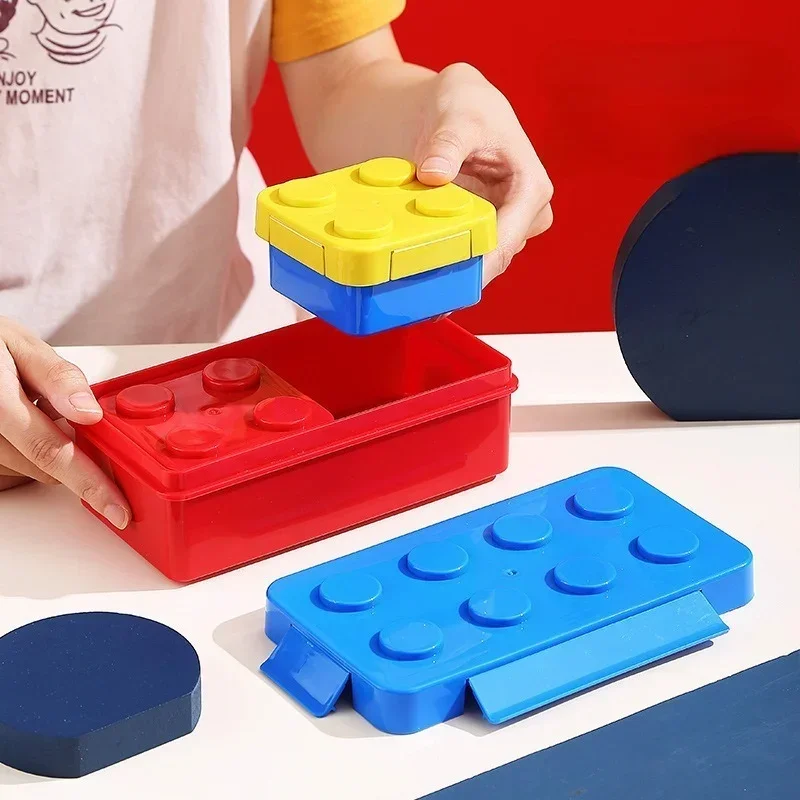 Kids DIY Building Blocks Lunch - Food Storage Building ulasan dan harga