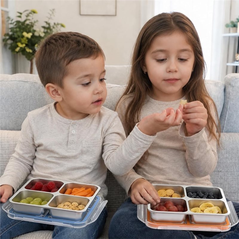 GIGI 4Pack Stainless Steel Sna - Food Storage Box Stainless Steel ulasan dan harga