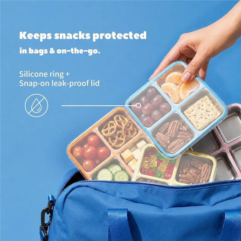 GIGI 4Pack Stainless Steel Sna - Food Storage Box Stainless Steel ulasan dan harga