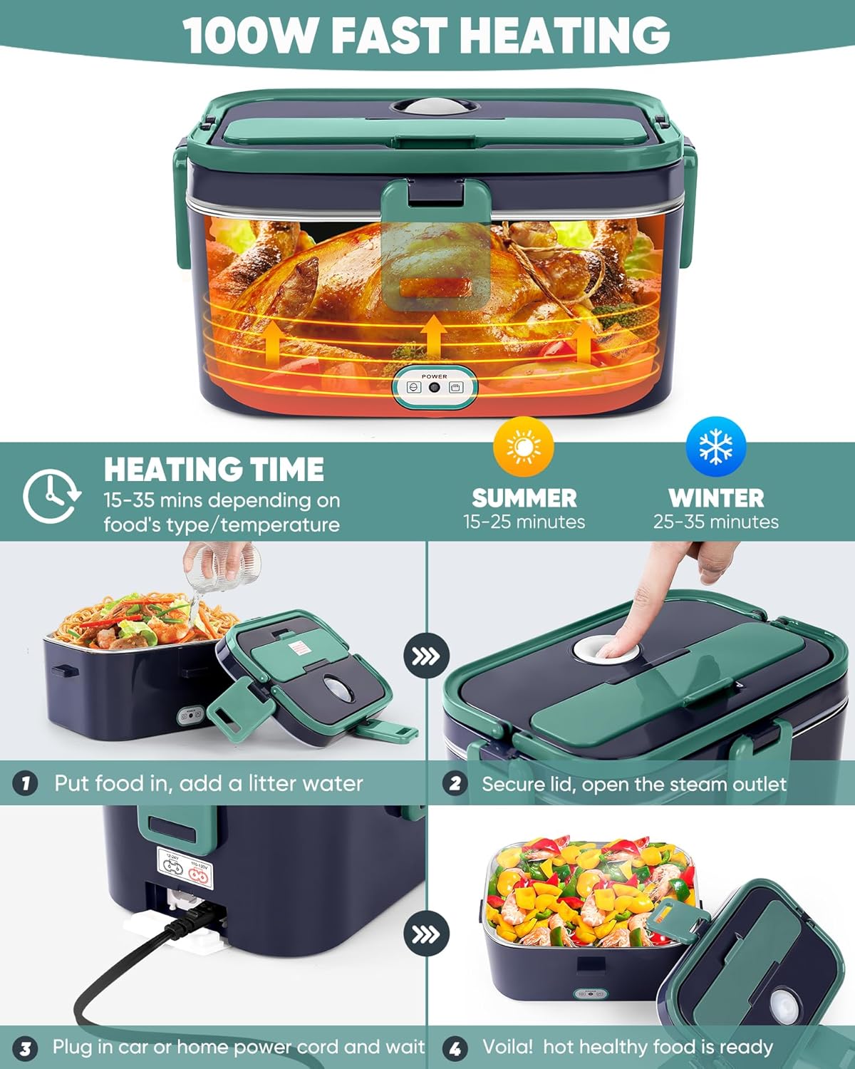 2025 New Non-Water-Filling Car - Food Storage Box Stainless Steel ulasan dan harga