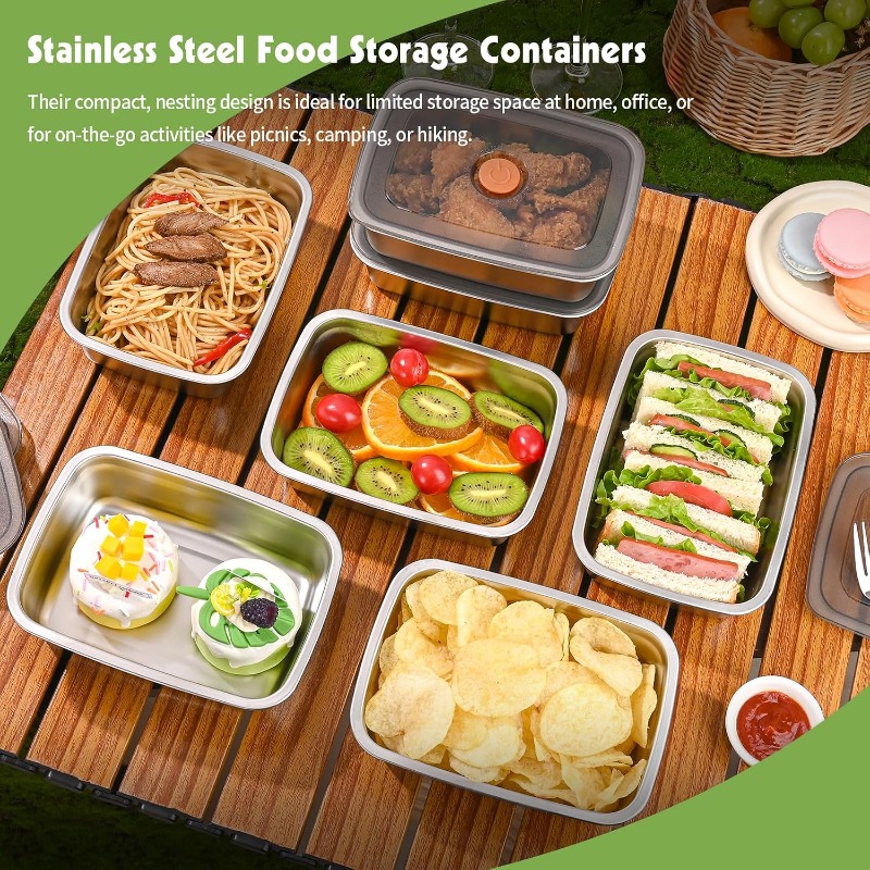 Stainless Steel Large Capacity - Food Storage Freezer Containers ulasan dan harga