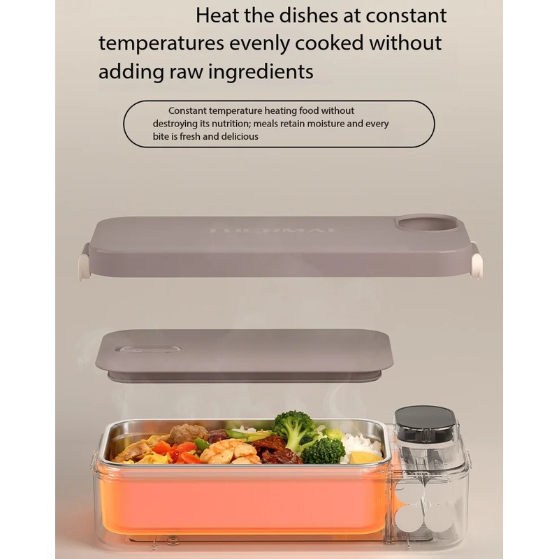 Portable Heated Lunch Box 304  - Food Storage Box Stainless Steel ulasan dan harga