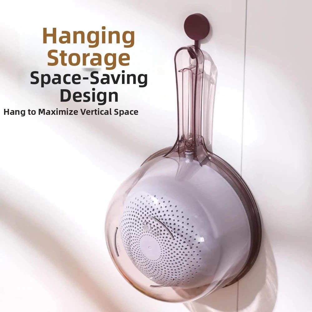 Long Handle Vegetable Drain Ba - Food Storage Large ulasan dan harga