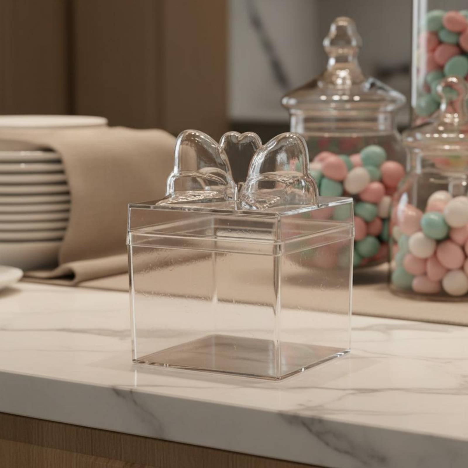 Clear Plastic Candy Box with R - Food Storage Box Plastic ulasan dan harga