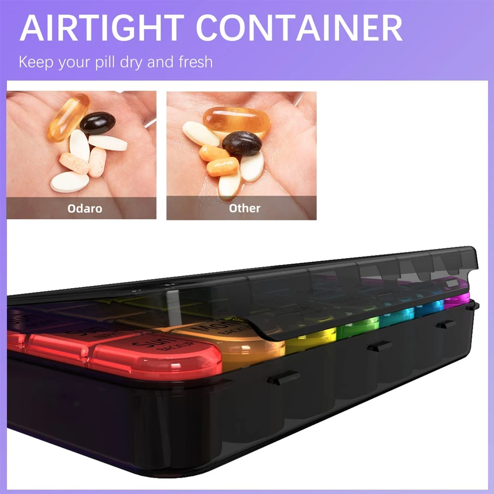 Weekly Pill Organizer 3 Times  - Food Storage With Dividers ulasan dan harga