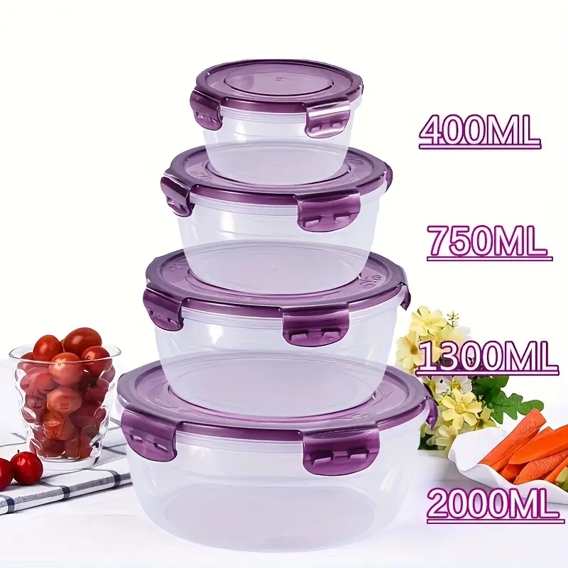 4 Plastic Food Storage Contain - Food Storage Box Plastic ulasan dan harga