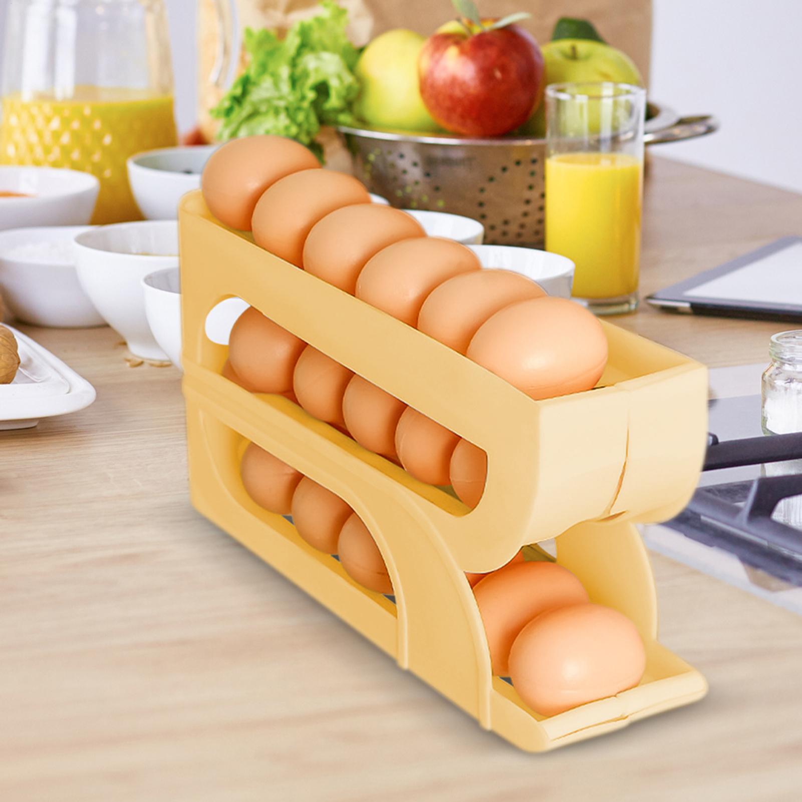 Egg Holder Space-Saving Food H - Food Storage Yellow ulasan dan harga