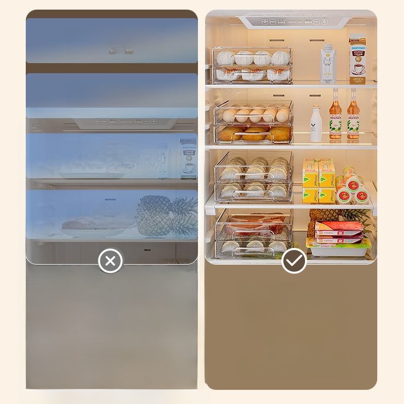 Draw-Type Fridge Storage Box D - Food Storage Drawing ulasan dan harga