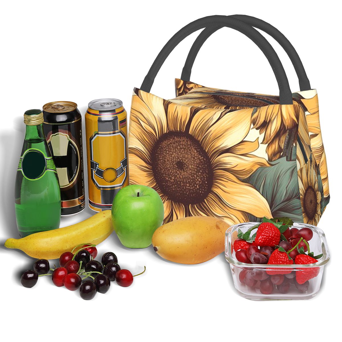 Golden Sunflower Cluster Botan - Food Storage Drawing ulasan dan harga