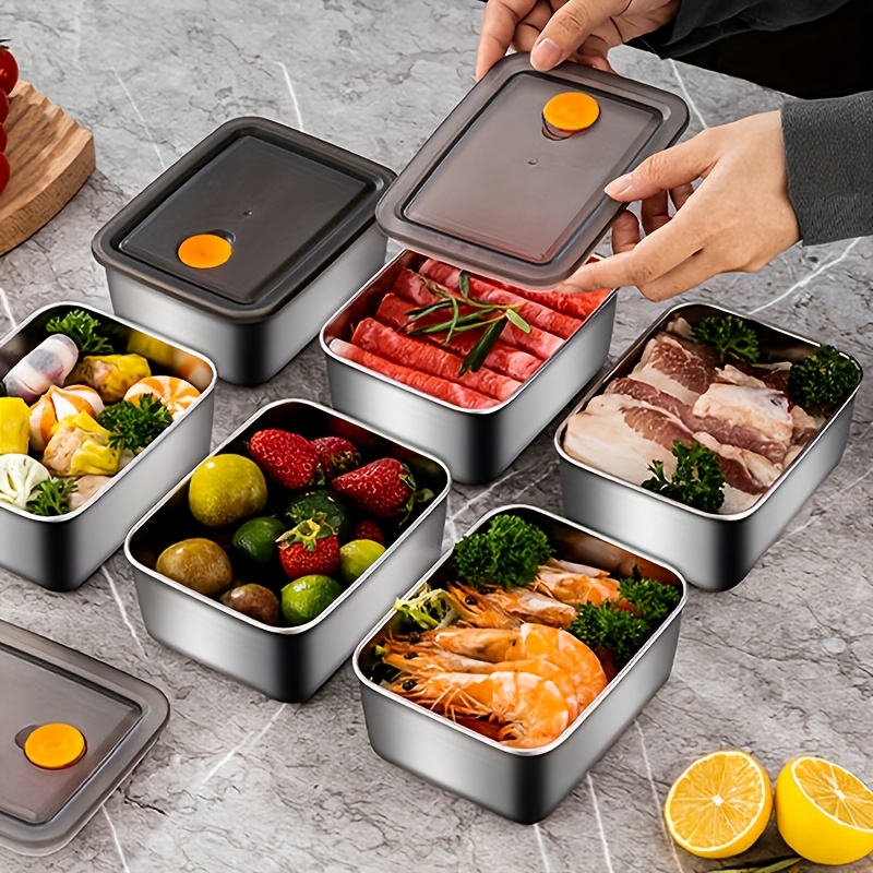 4pc Stainless Steel Food Stora - Food Storage Stainless Steel Containers ulasan dan harga