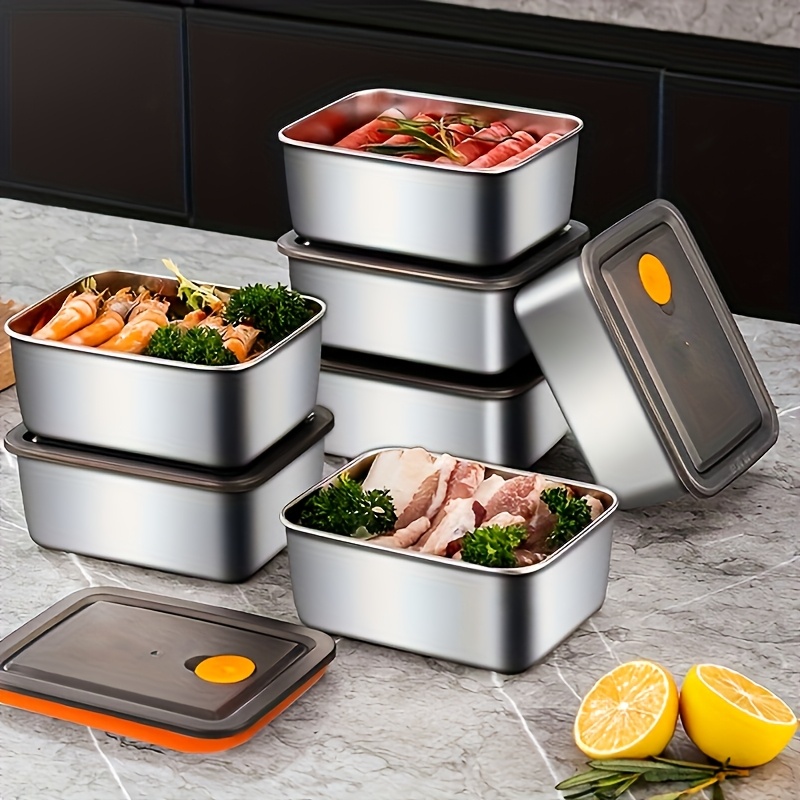 4pc Stainless Steel Food Stora - Food Storage Stainless Steel Containers ulasan dan harga