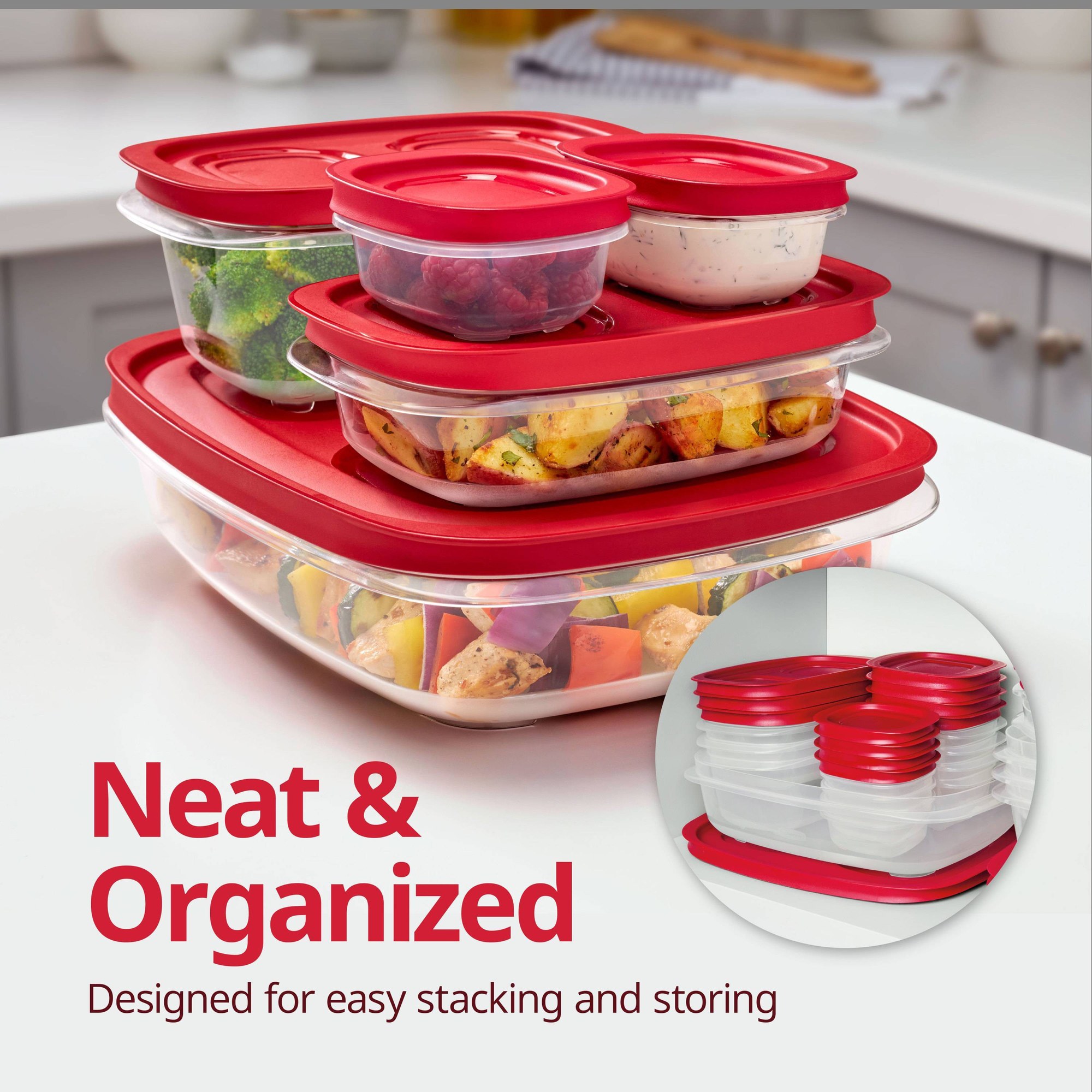 5.26 Cup Rectangular Food Stor - Food Storage Meal Prep ulasan dan harga