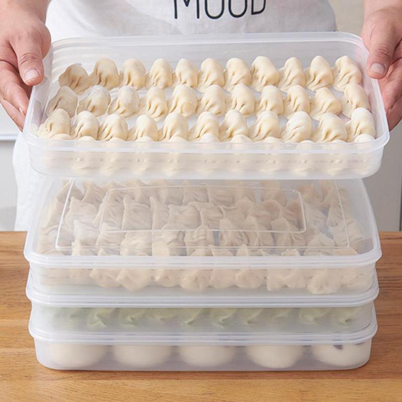 New·Kitchen Storage Box Refrig - Food Storage With Dividers ulasan dan harga