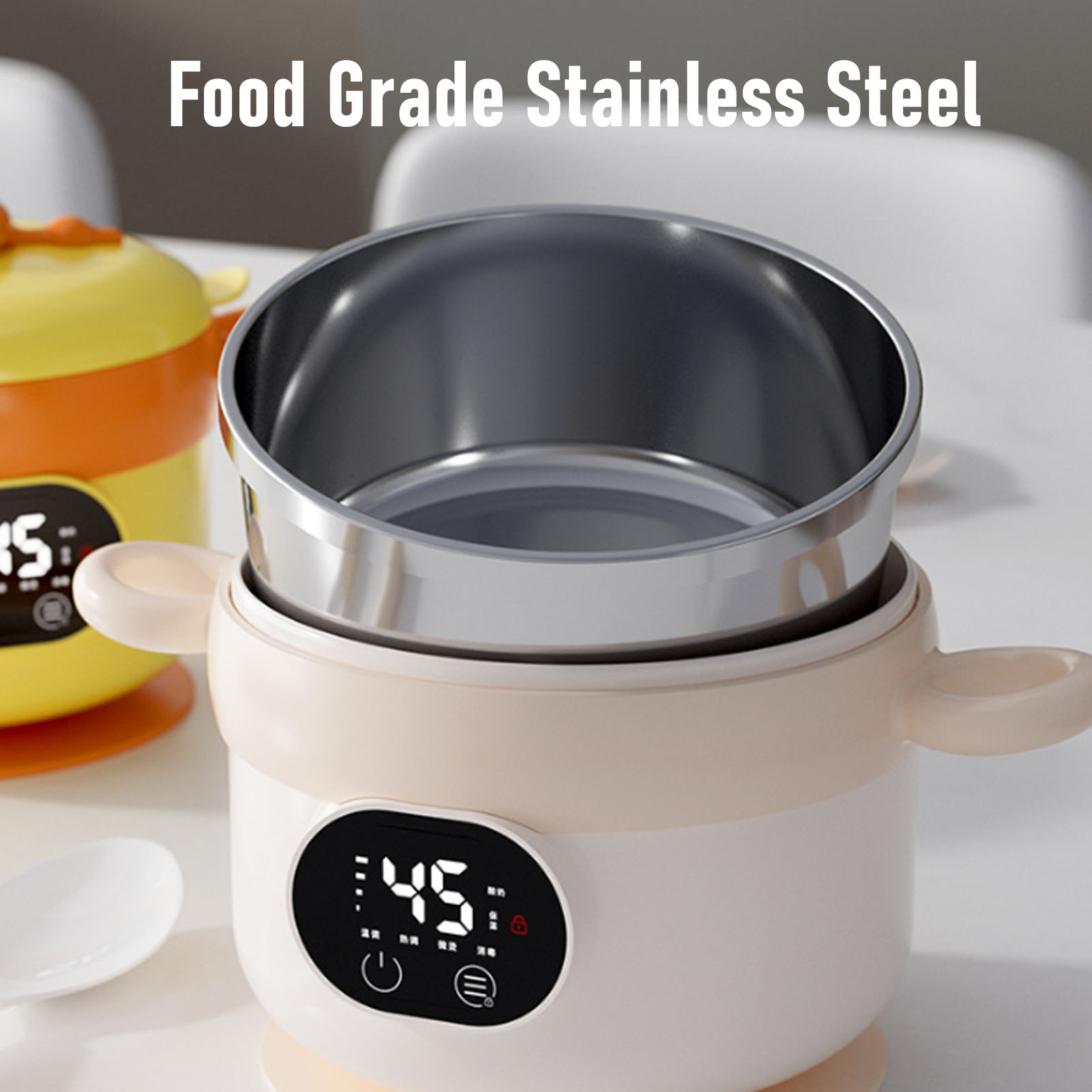 Food Warmer Bowl Electric Lunc - Food Storage Box Stainless Steel ulasan dan harga