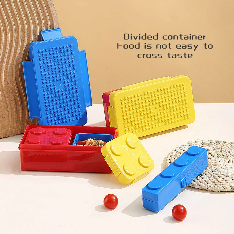 Building Block Lunch Box Color - Food Storage Building ulasan dan harga