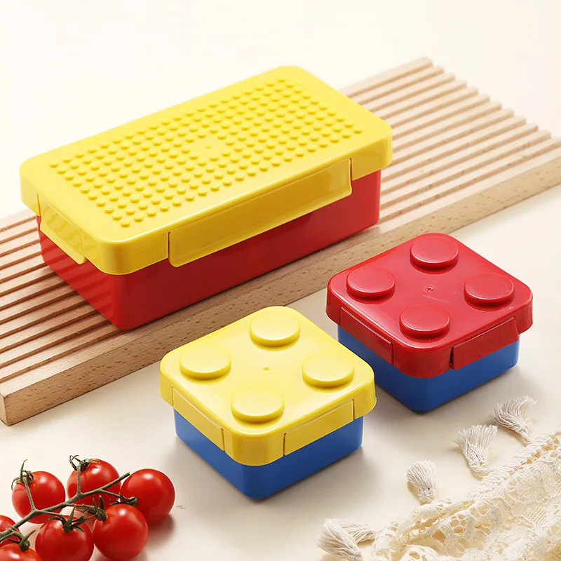 Building Block Lunch Box Color - Food Storage Building ulasan dan harga