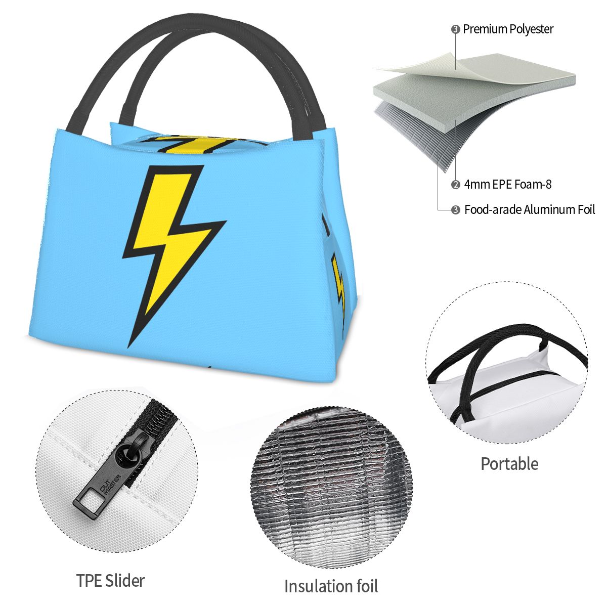 Yellow Lightning Bolts With Br - Food Storage Yellow ulasan dan harga