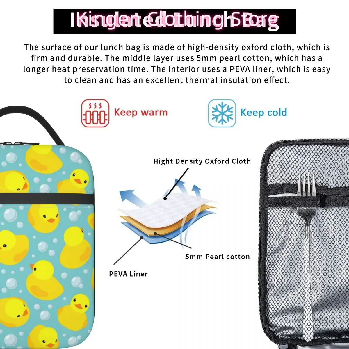 Yellow Duck Bubbles Insulated  - Food Storage Yellow ulasan dan harga