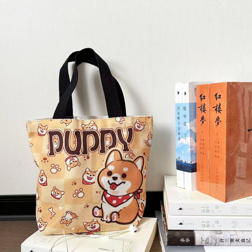 Cartoon Animal Canvas Lunch Ba - Food Storage Bags Reusable ulasan dan harga
