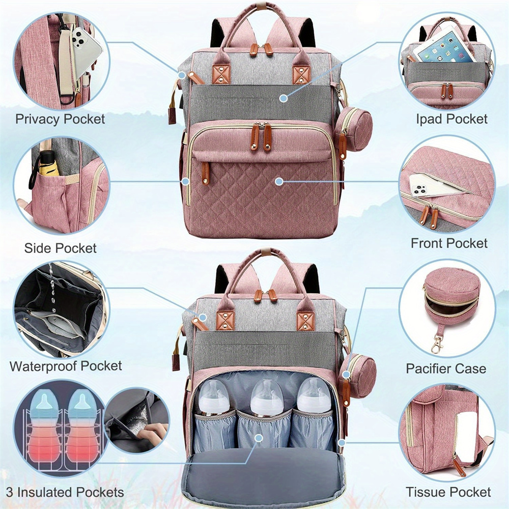 Diaper Bag Backpack Baby Bag,  - Food Storage Moms ulasan dan harga