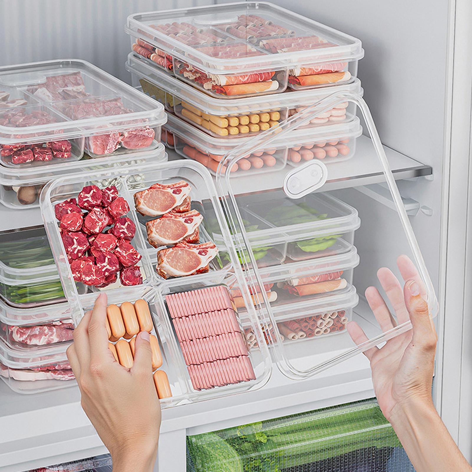 1PC Refrigerator Storage Box M - Food Storage With Dividers ulasan dan harga