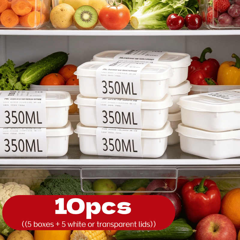 10Pcs Reusable Stackable Food  - Food Storage Plastic Containers With Lids ulasan dan harga