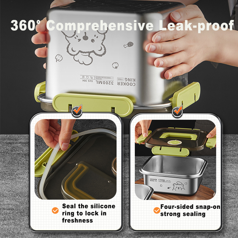 COOKER KING 420ml-6200ml Large - Food Storage Box Stainless Steel ulasan dan harga