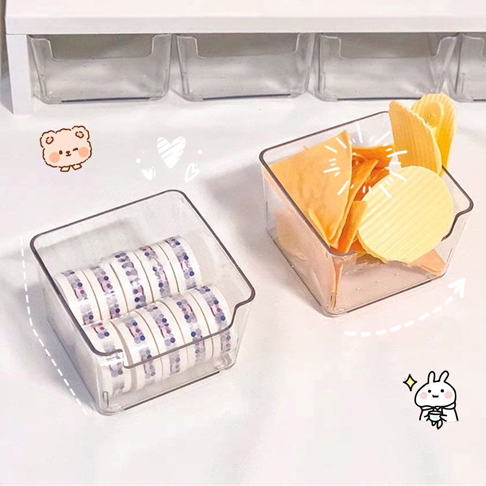 INS style Acrylic Notebook Sto - Food Storage With Dividers ulasan dan harga