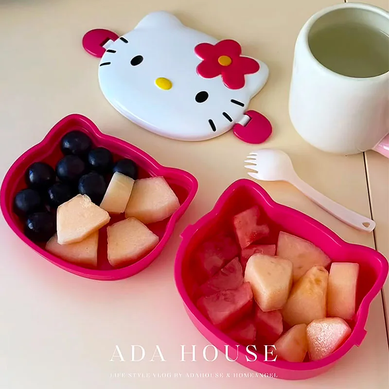 Cute Hello Kitty Shaped Lunch  - Food Storage No Plastic ulasan dan harga