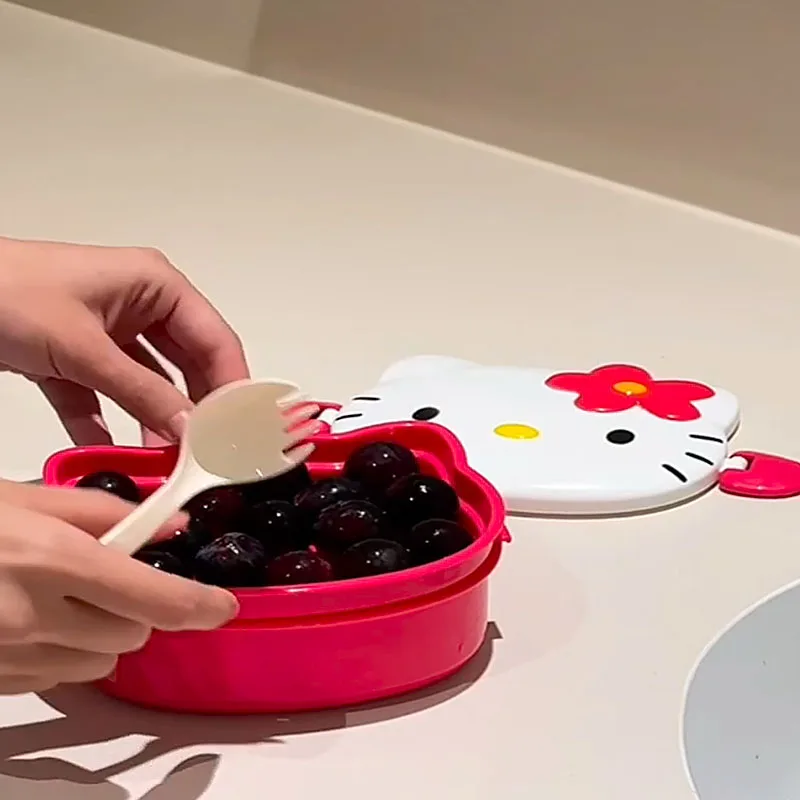 Cute Hello Kitty Shaped Lunch  - Food Storage No Plastic ulasan dan harga