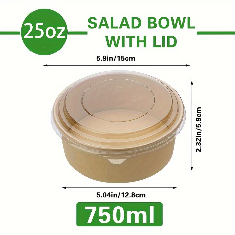 25Oz/750Ml 25/50 Pack Paper Bo - Food Storage Meal Prep ulasan dan harga