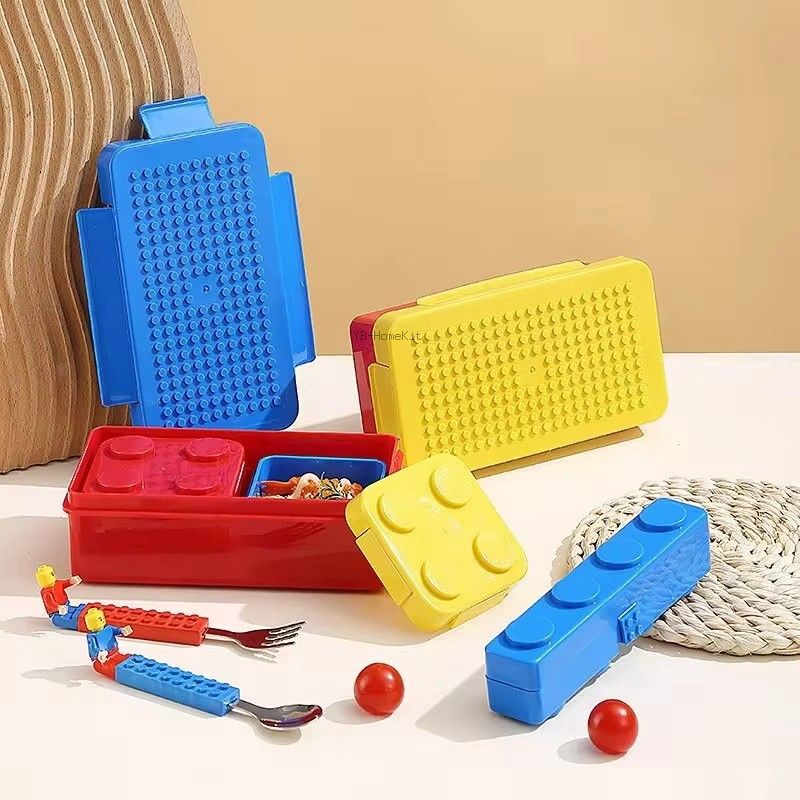 DIY Building Block Lunch Box M - Food Storage Building ulasan dan harga