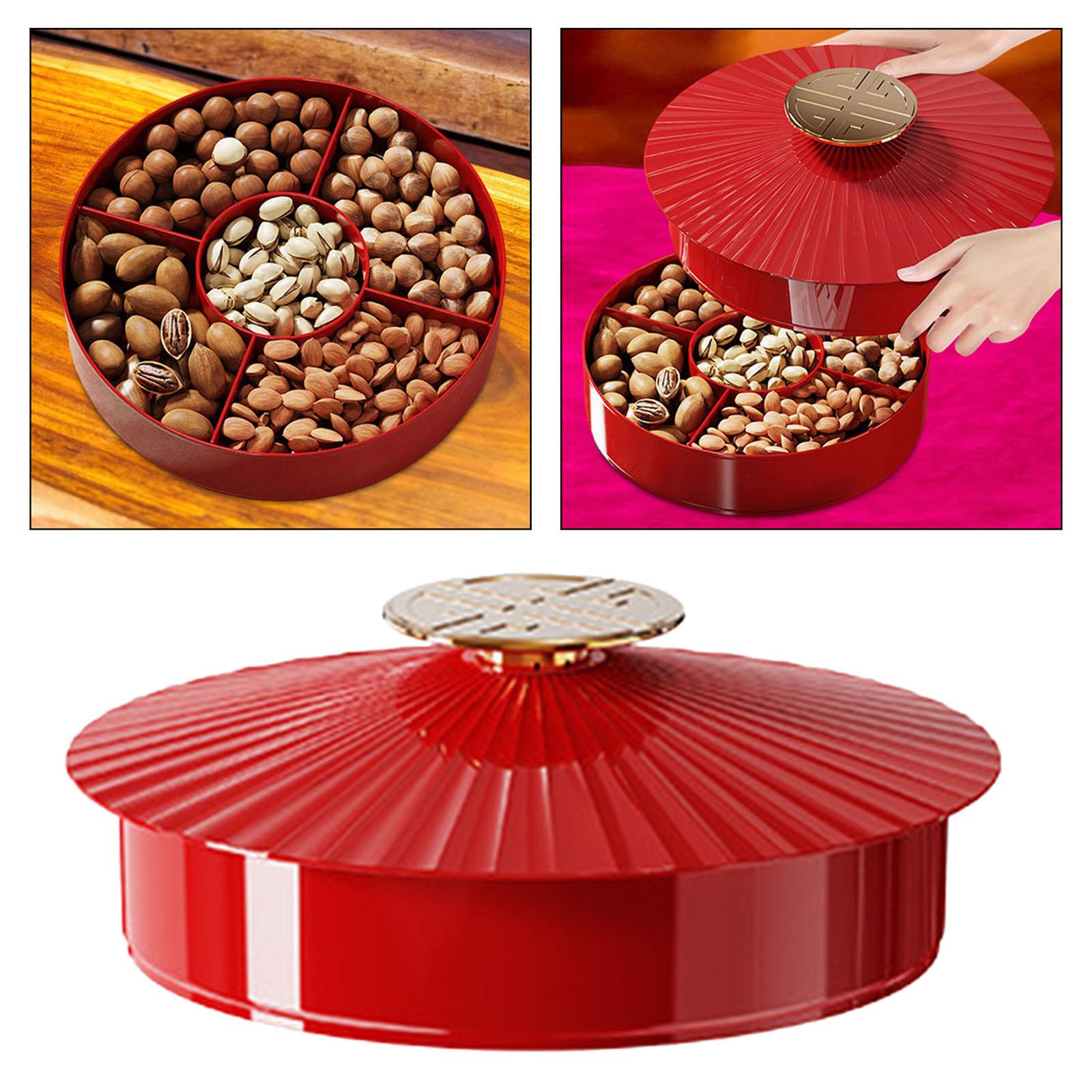 Decorative Round Split Tray wi - Food Storage With Dividers ulasan dan harga