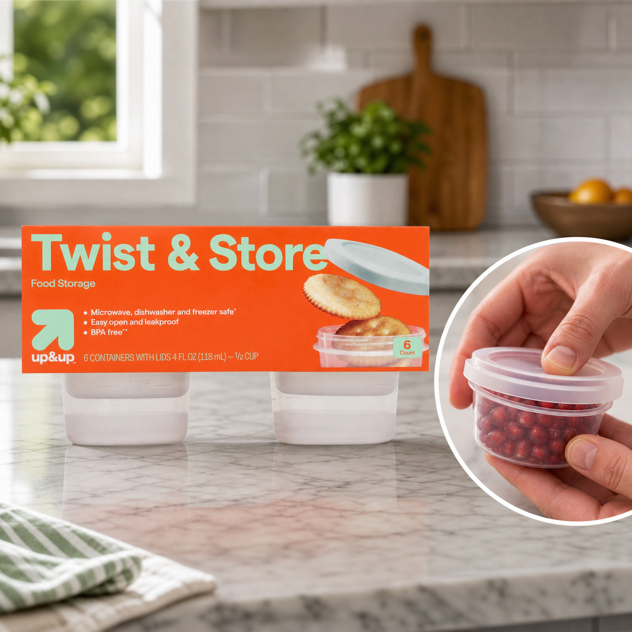 6ct Round Twist-Lock Food Stor - Food Storage Meal Prep ulasan dan harga