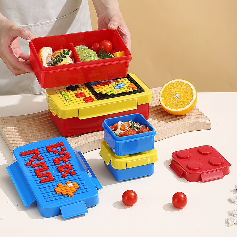 DIY Building Block Lunch Box M - Food Storage Building ulasan dan harga
