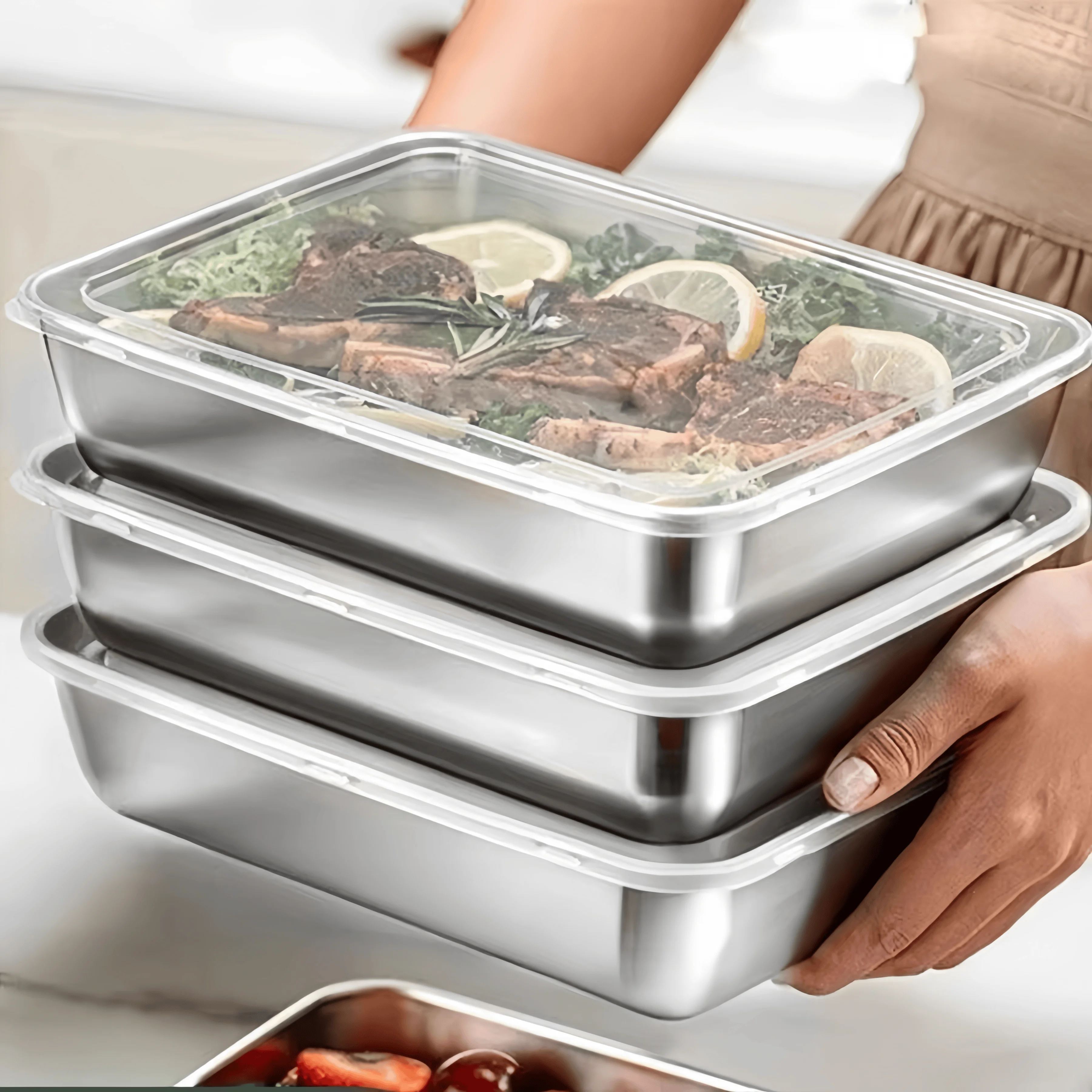 Stainless Steel Sealed Lunch B - Food Storage Box Stainless Steel ulasan dan harga